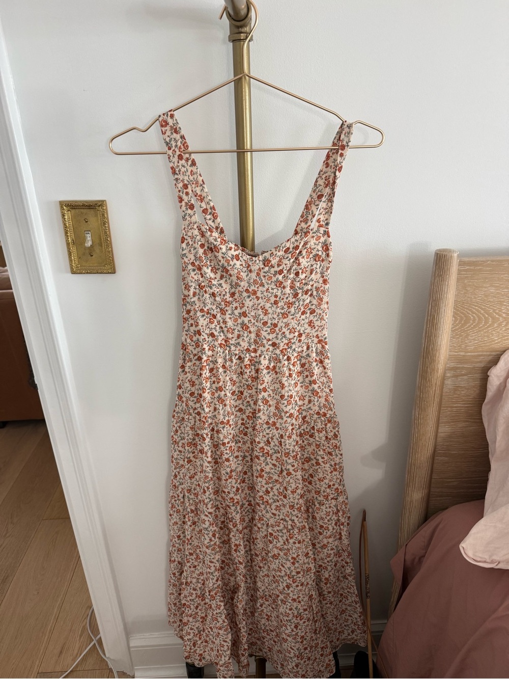 reformation floral midi dress